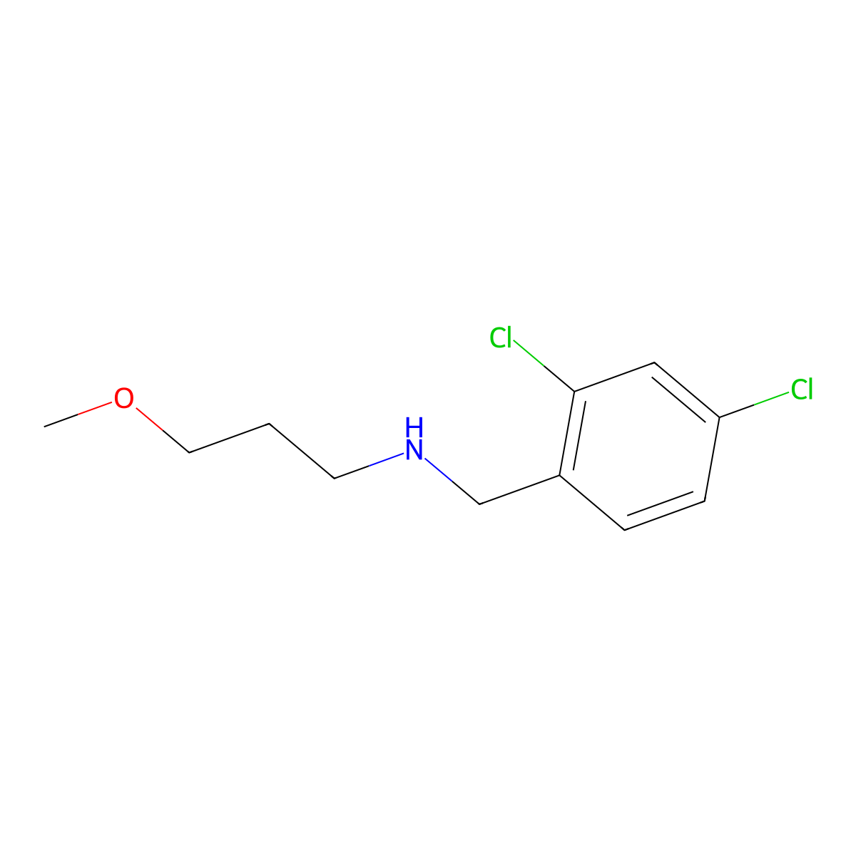N-(2,4-dichlorobenzyl)-3-methoxypropan-1-amine molecular structure, CAS 103861-46-7
