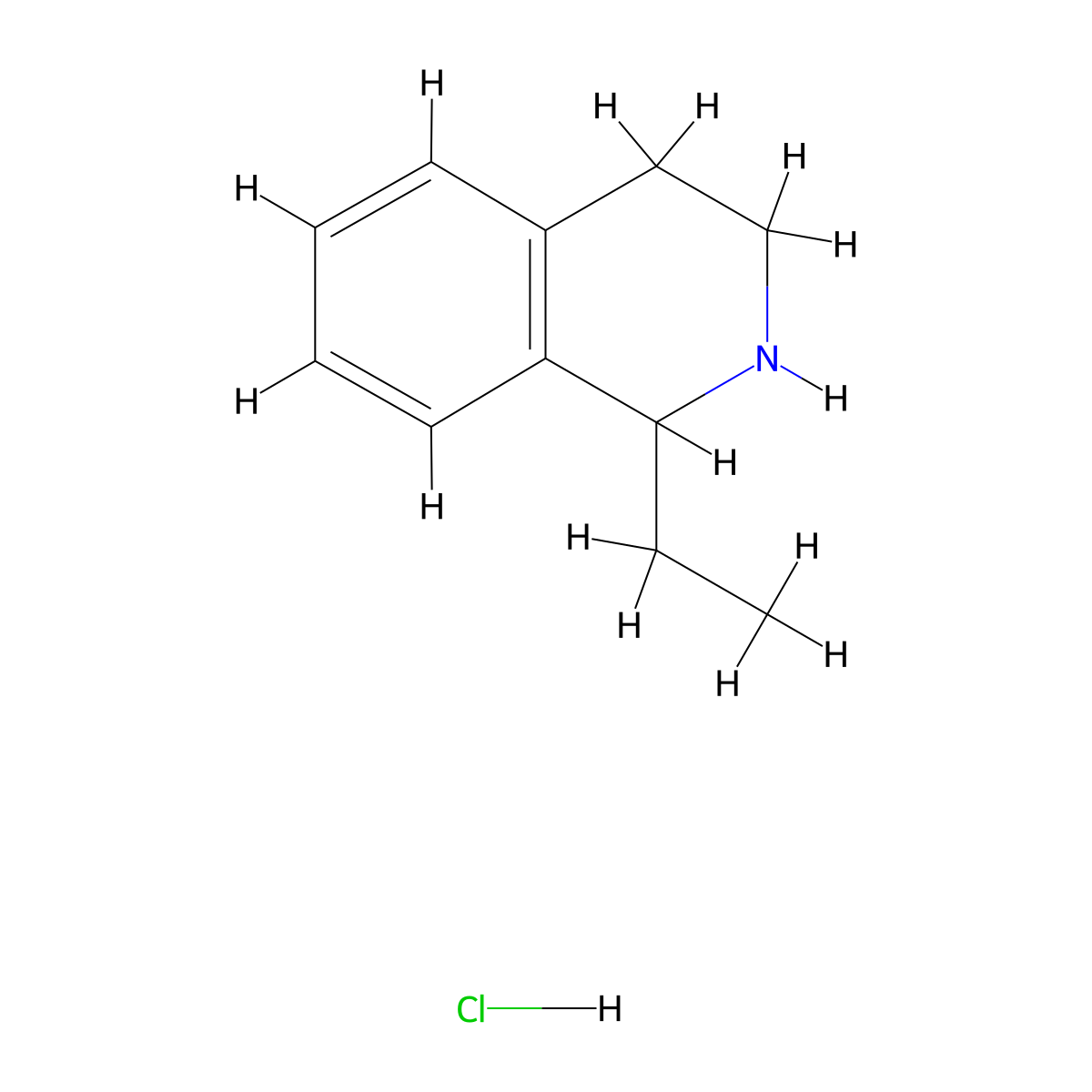 1-Ethyl-1,2,3,4-tetrahydroisoquinoline hydrochloride molecular structure, CAS 103861-49-0