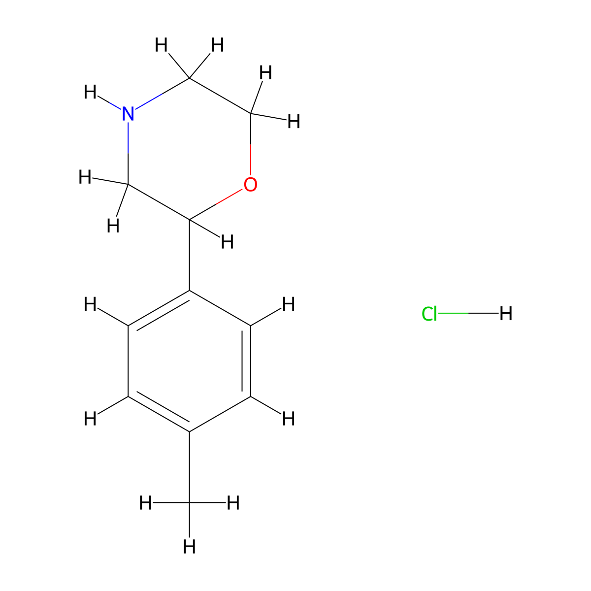 2-P-Tolylmorpholine hcl molecular structure, CAS 103861-61-6