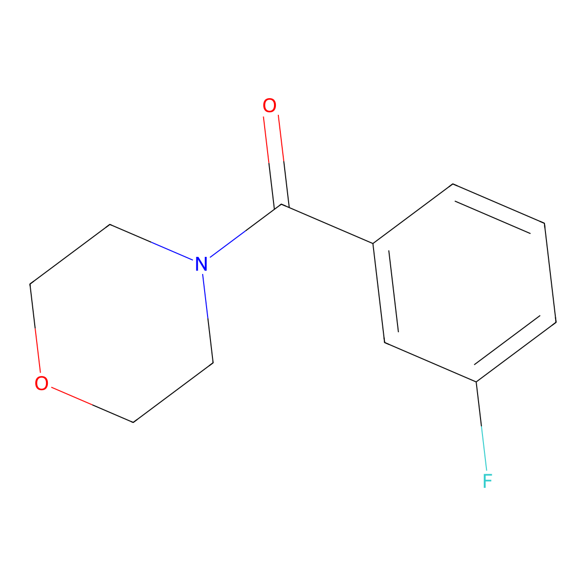3-Fluorobenzoic acid, morpholide molecular structure, CAS 103861-99-0
