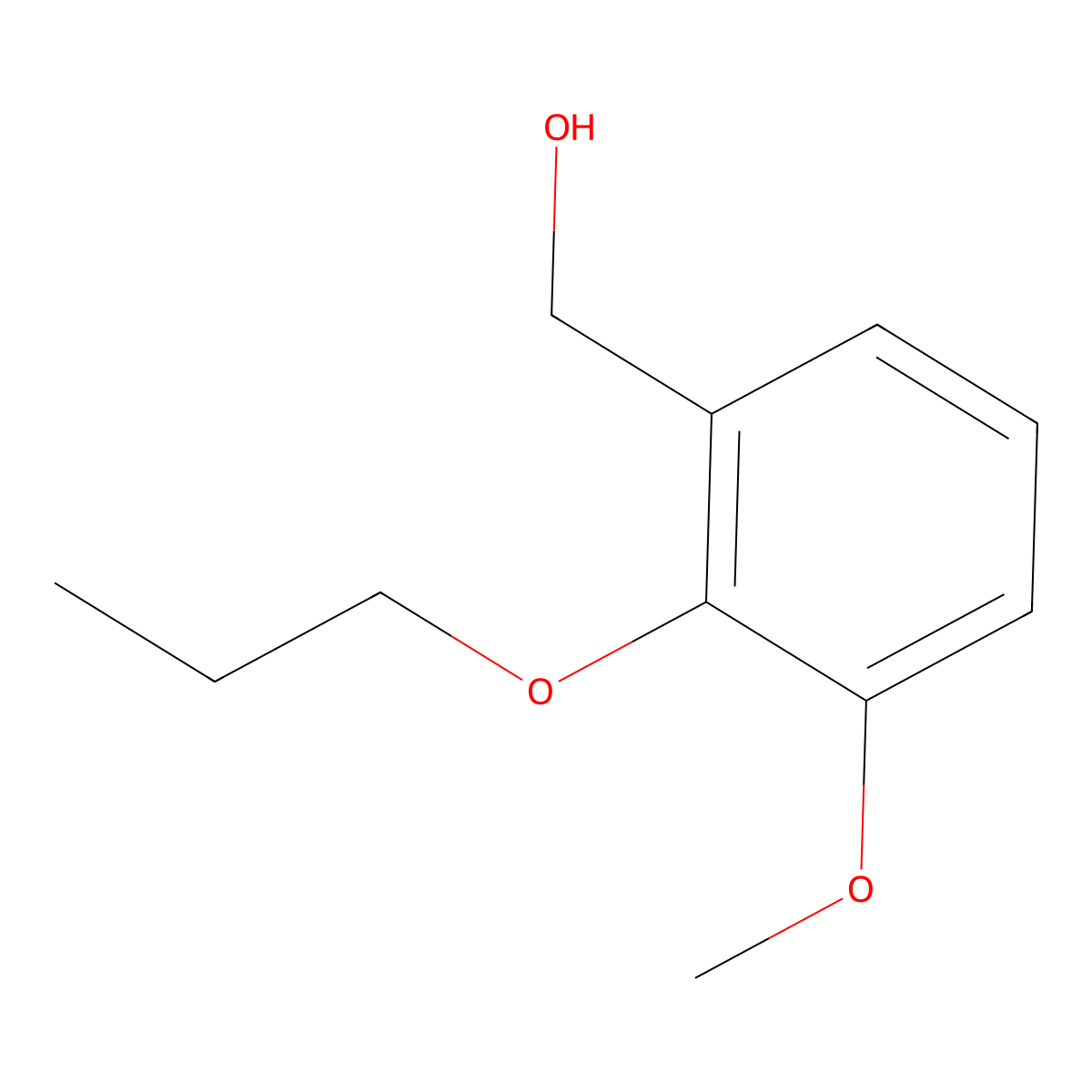 (3-Methoxy-2-propoxyphenyl)methanol molecular structure, CAS 103862-01-7