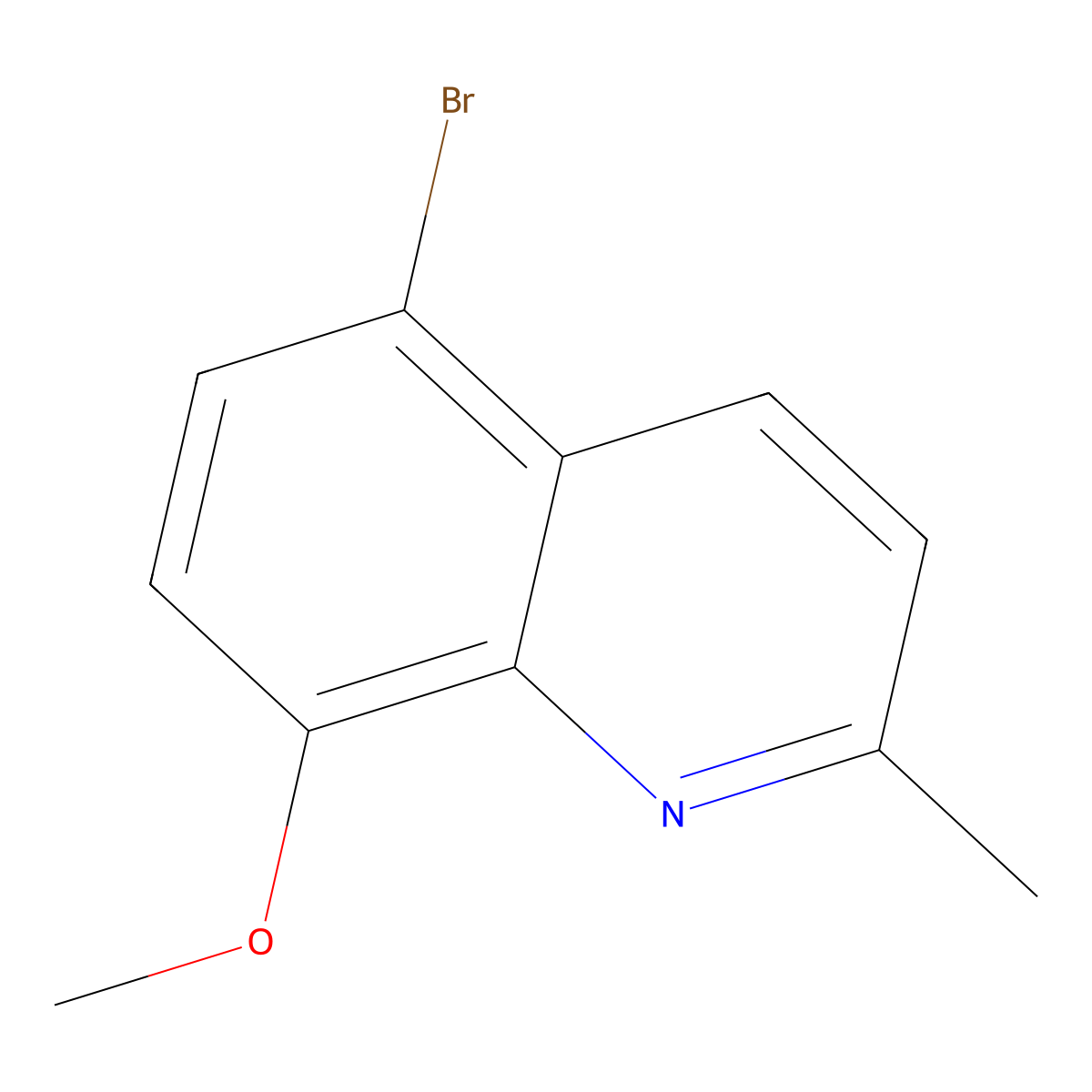 5-Bromo-8-methoxy-2-methylquinoline molecular structure, CAS 103862-55-1