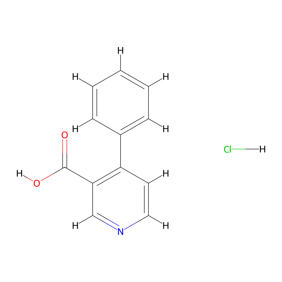 4-Phenylnicotinic acid hydrochloride molecular structure, CAS 103863-13-4