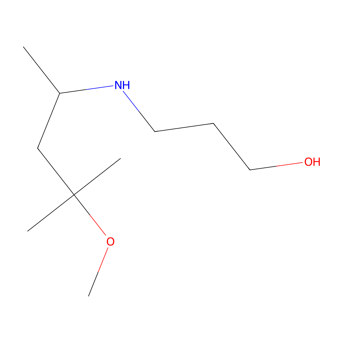 3-[(4-Methoxy-4-methylpentan-2-yl)amino]propan-1-ol molecular structure, CAS 1038696-36-4