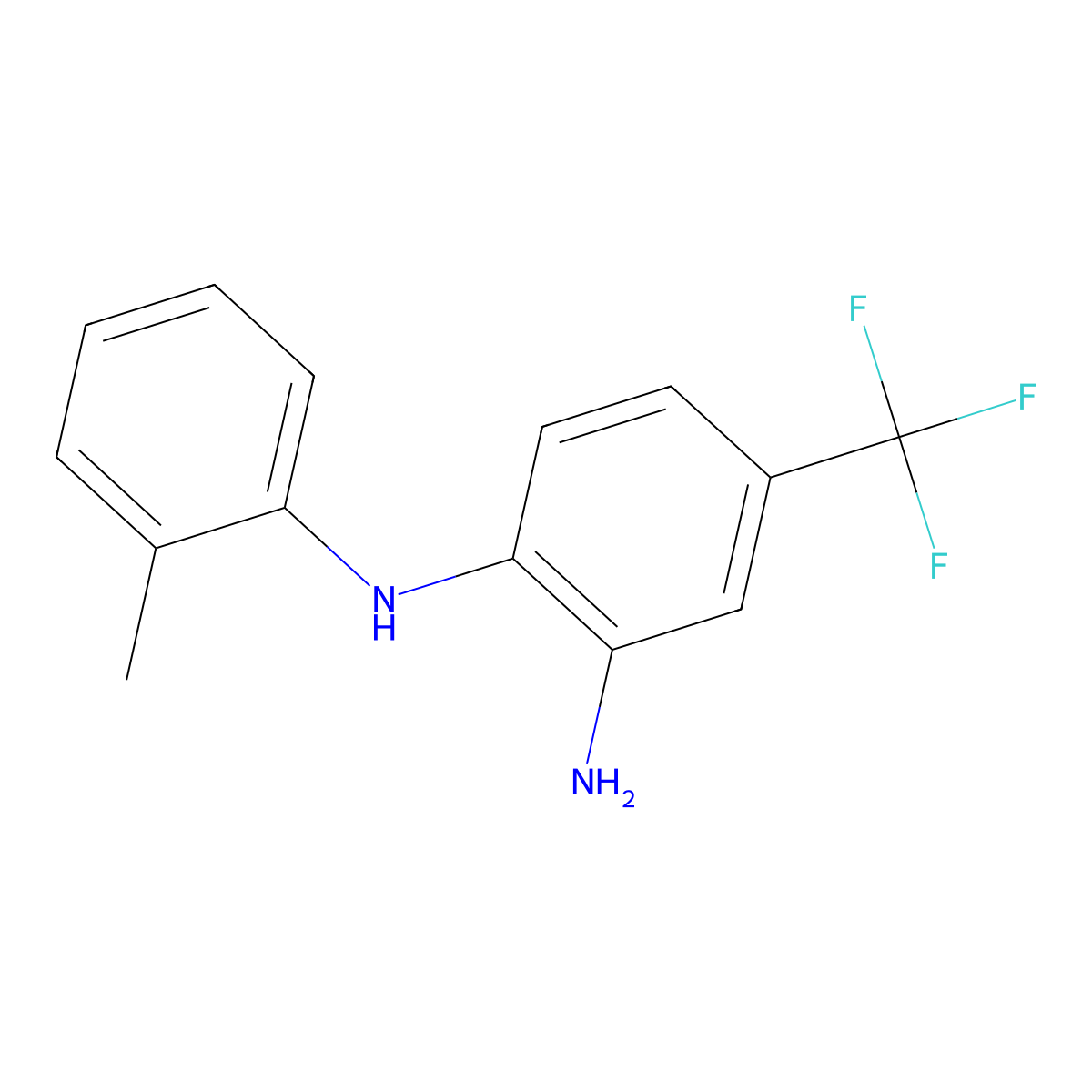 N1-(2-methylphenyl)-4-(trifluoromethyl)benzene-1,2-diamine molecular structure, CAS 1038696-70-6