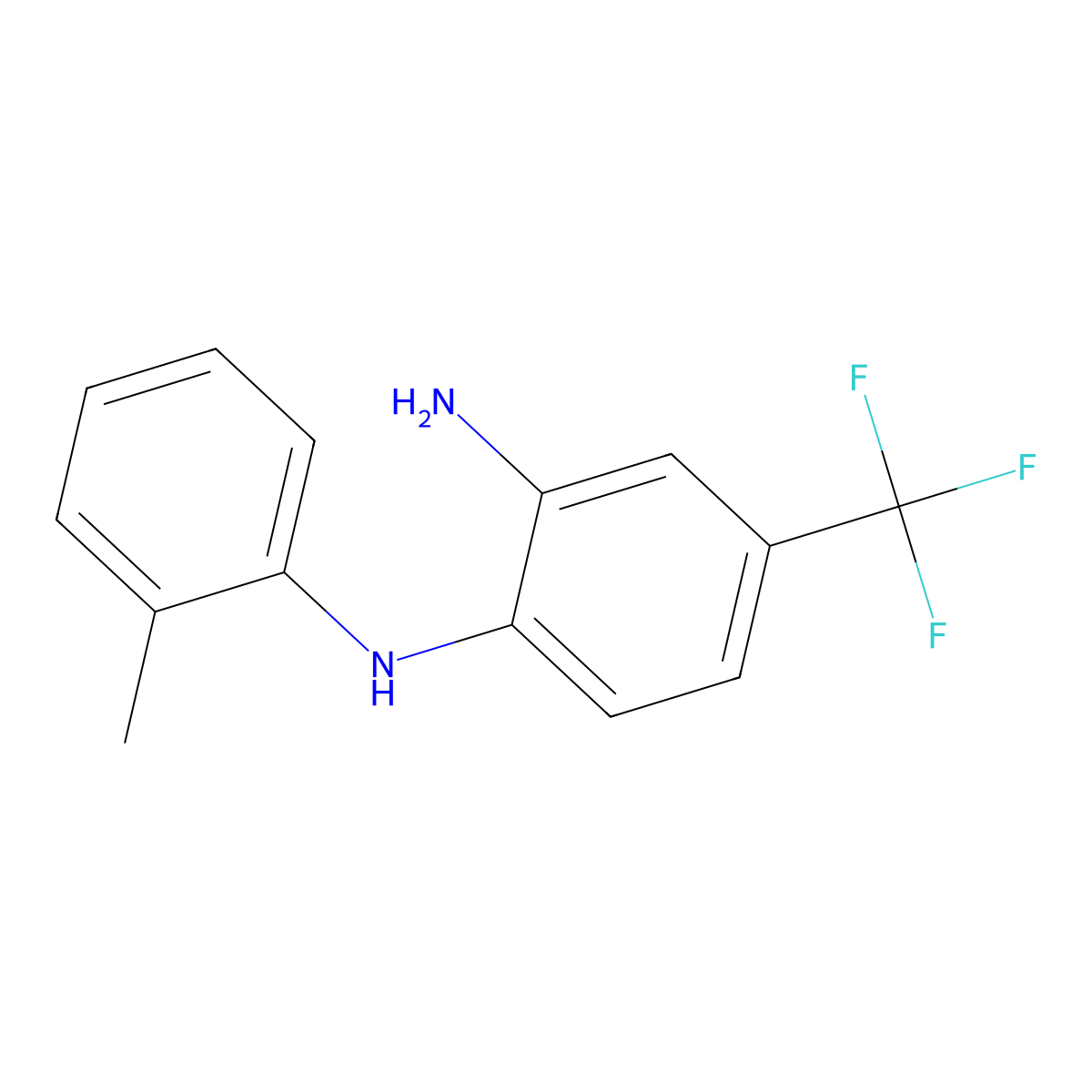N1-(2-methylphenyl)-4-(trifluoromethyl)benzene-1,2-diamine molecular structure, CAS 1038696-70-6