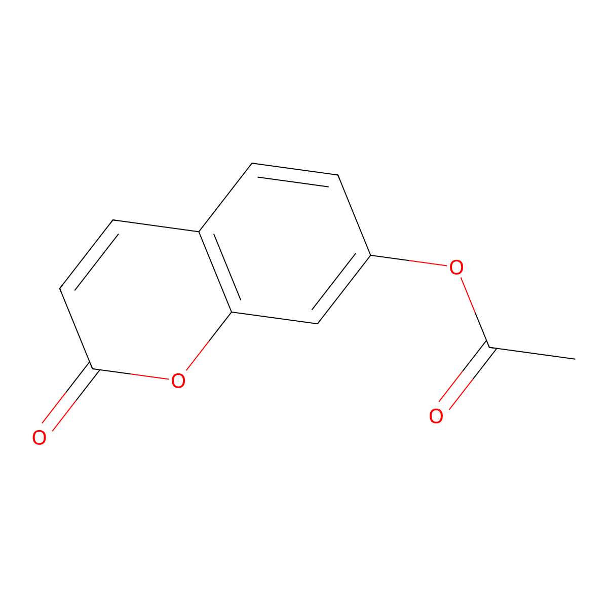 7-Acetoxycoumarin molecular structure, CAS 10387-49-2