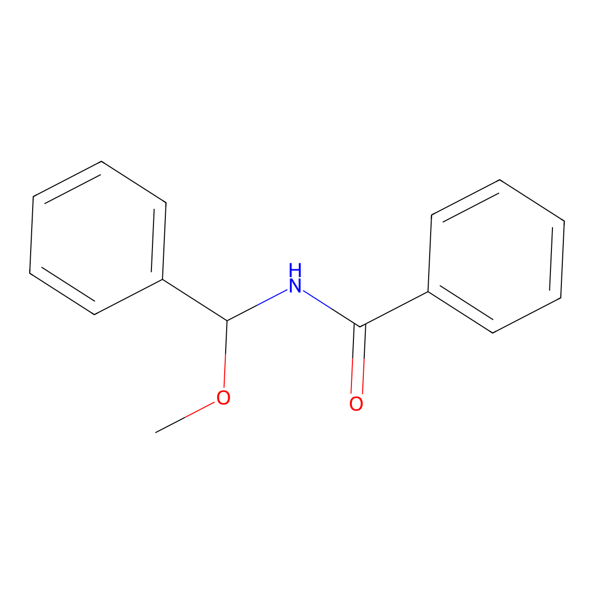 N-[Methoxy(phenyl)methyl]benzamide molecular structure, CAS 10387-93-6