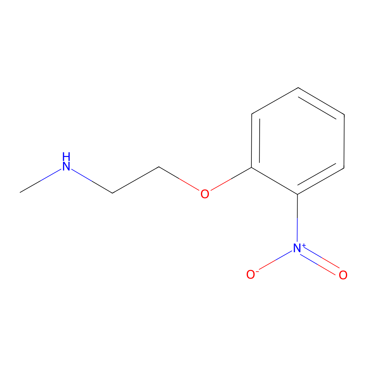 N-Methyl-2-(2-nitrophenoxy)ethanamine molecular structure, CAS 1038700-63-8