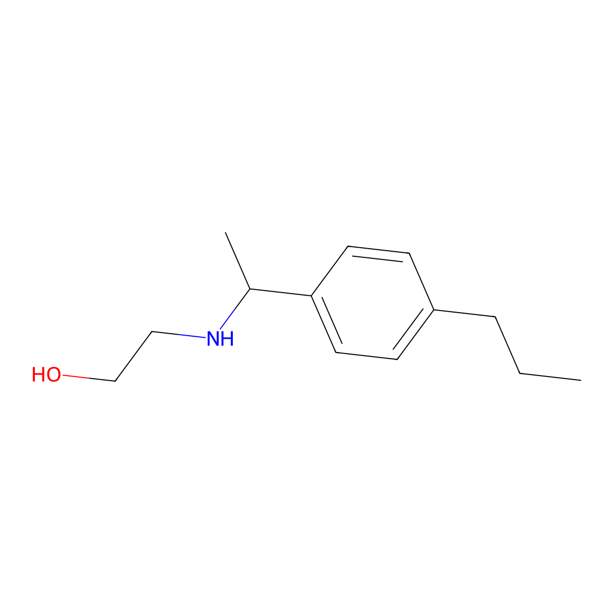 2-{[1-(4-Propylphenyl)ethyl]amino}ethan-1-ol molecular structure, CAS 1038707-11-7