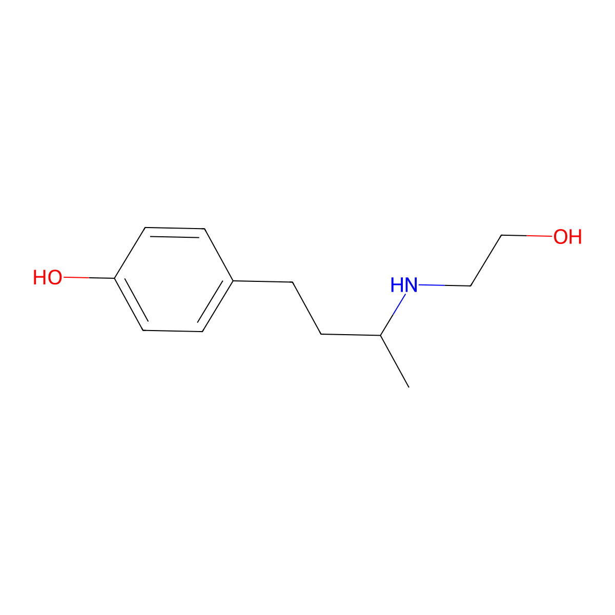4-{3-[(2-Hydroxyethyl)amino]butyl}phenol molecular structure, CAS 1038707-62-8