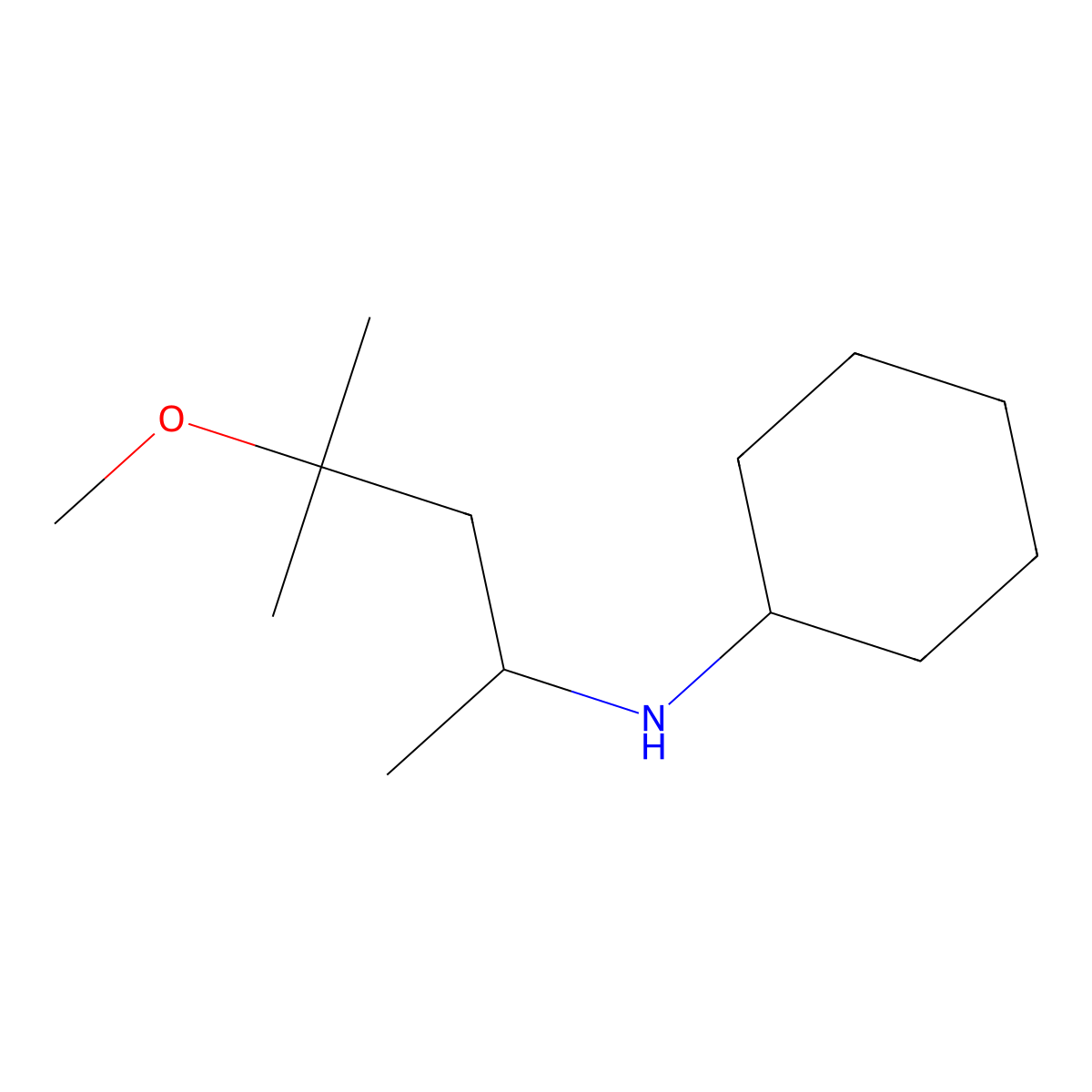 N-(4-methoxy-4-methylpentan-2-yl)cyclohexanamine molecular structure, CAS 1038707-64-0