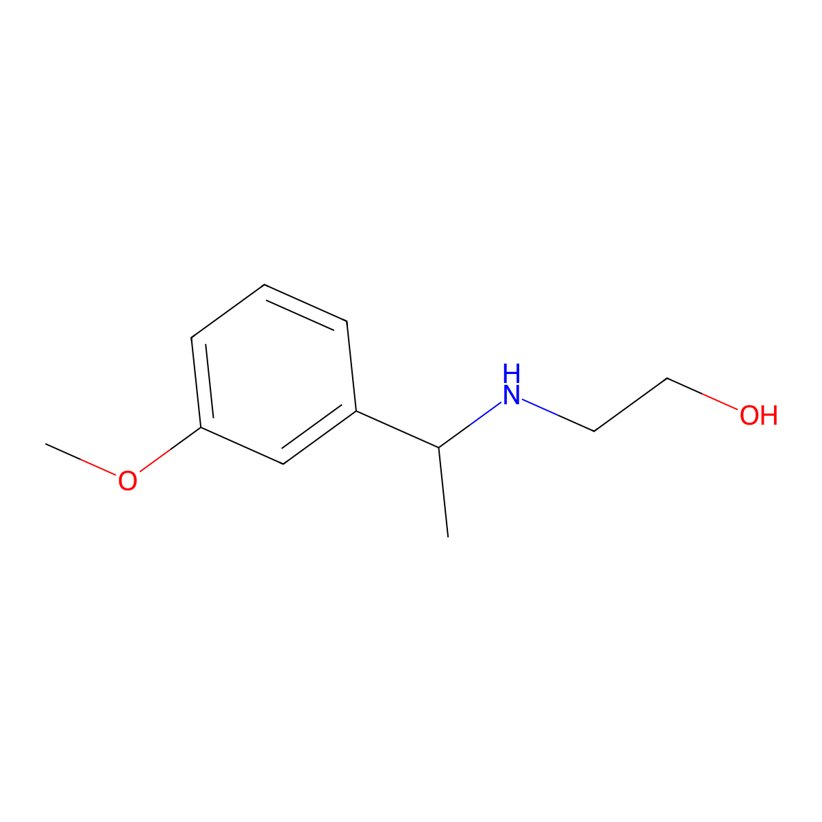 2-{[1-(3-Methoxyphenyl)ethyl]amino}ethan-1-ol molecular structure, CAS 1038707-90-2
