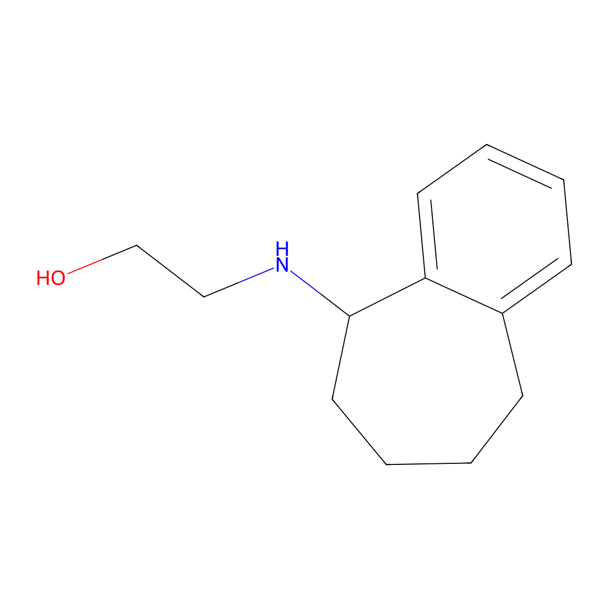 2-({6,7,8,9-tetrahydro-5H-benzo[7]annulen-5-yl}amino)ethan-1-ol molecular structure, CAS 1038708-34-7