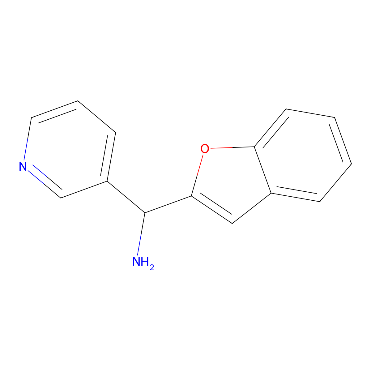 Benzofuran-2-yl(pyridin-3-yl)methanamine molecular structure, CAS 1038709-99-7