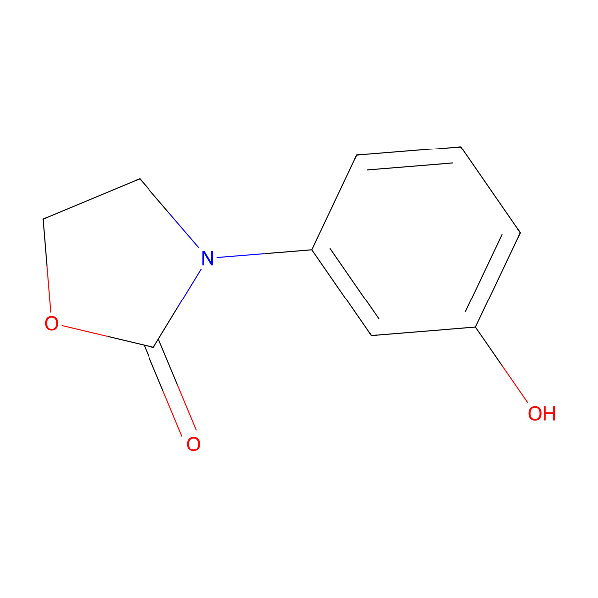3-(3-Hydroxyphenyl)-1,3-oxazolidin-2-one molecular structure, CAS 1038713-37-9