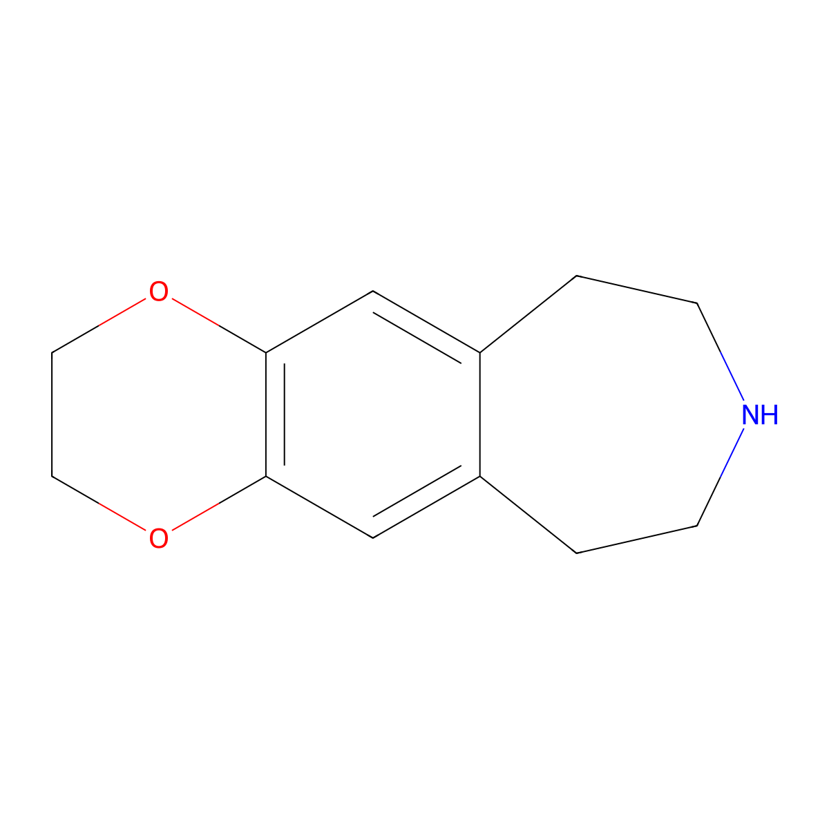 4,7-Dioxa-13-azatricyclo[8.5.0.0,3,8]pentadeca-1(10),2,8-triene molecular structure, CAS 1038714-43-0