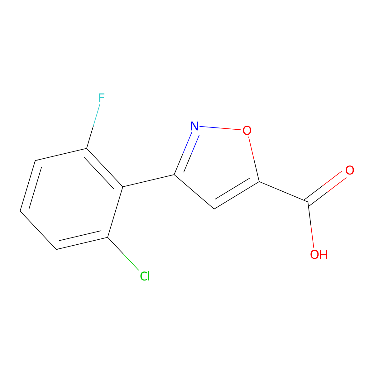 3-(2-Chloro-6-fluorophenyl)-1,2-oxazole-5-carboxylic acid molecular structure, CAS 1038715-02-4