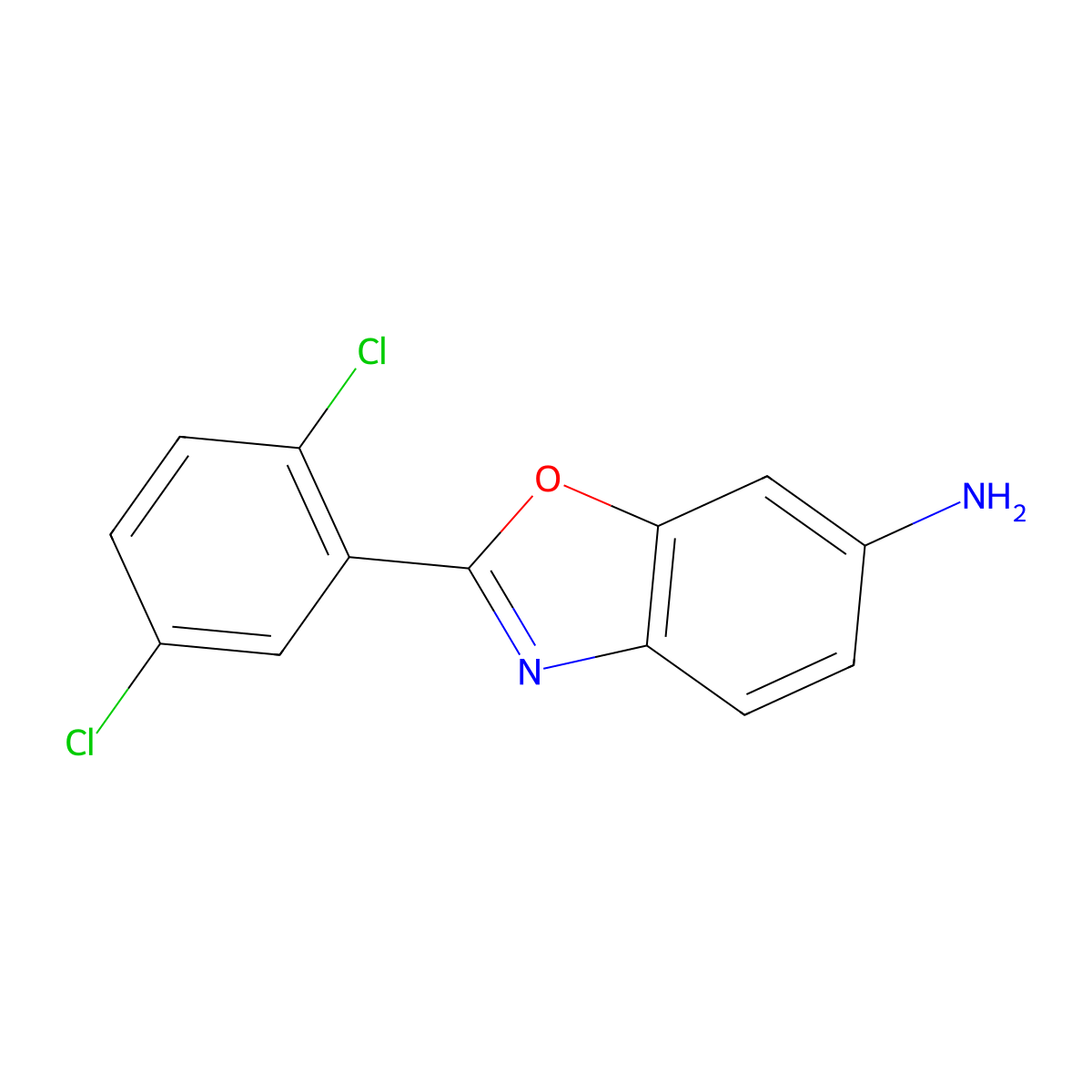 2-(2,5-Dichlorophenyl)-1,3-benzoxazol-6-amine molecular structure, CAS 1038717-92-8
