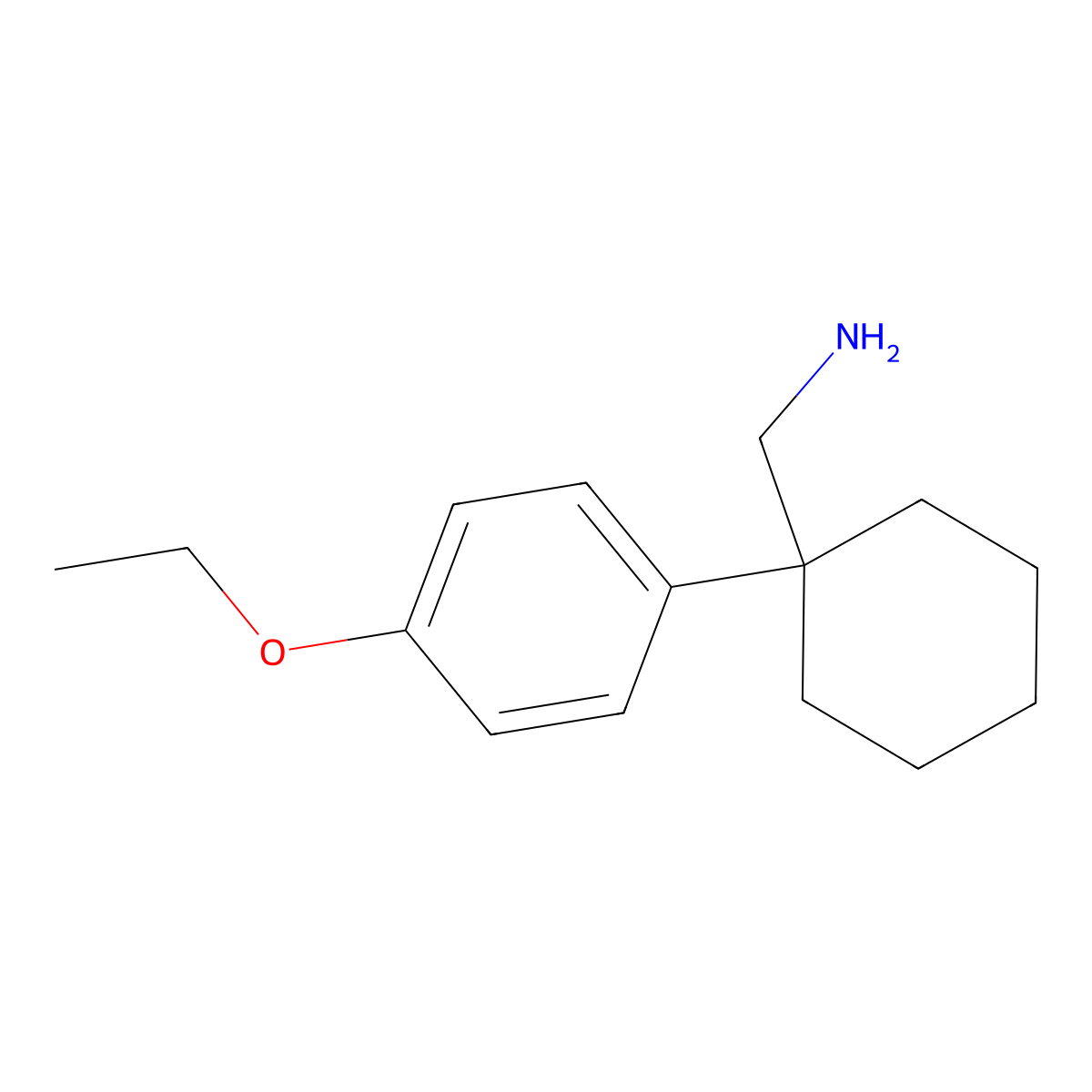 [1-(4-Ethoxyphenyl)cyclohexyl]methanamine molecular structure, CAS 1038719-62-8
