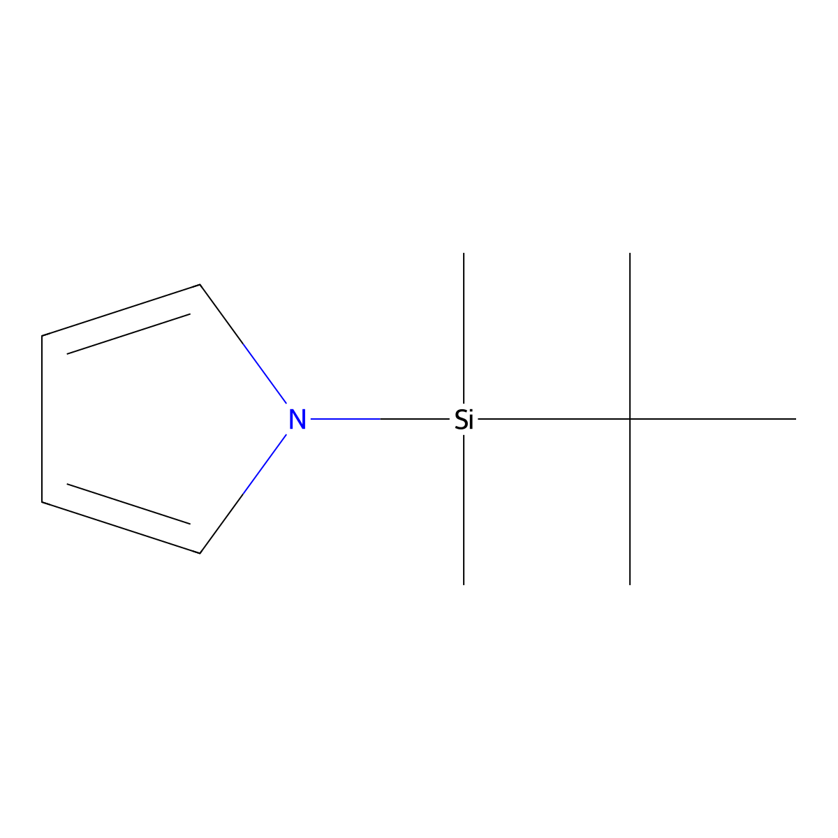 1-(tert-Butyldimethylsilyl)-1H-pyrrole molecular structure, CAS 103872-45-3