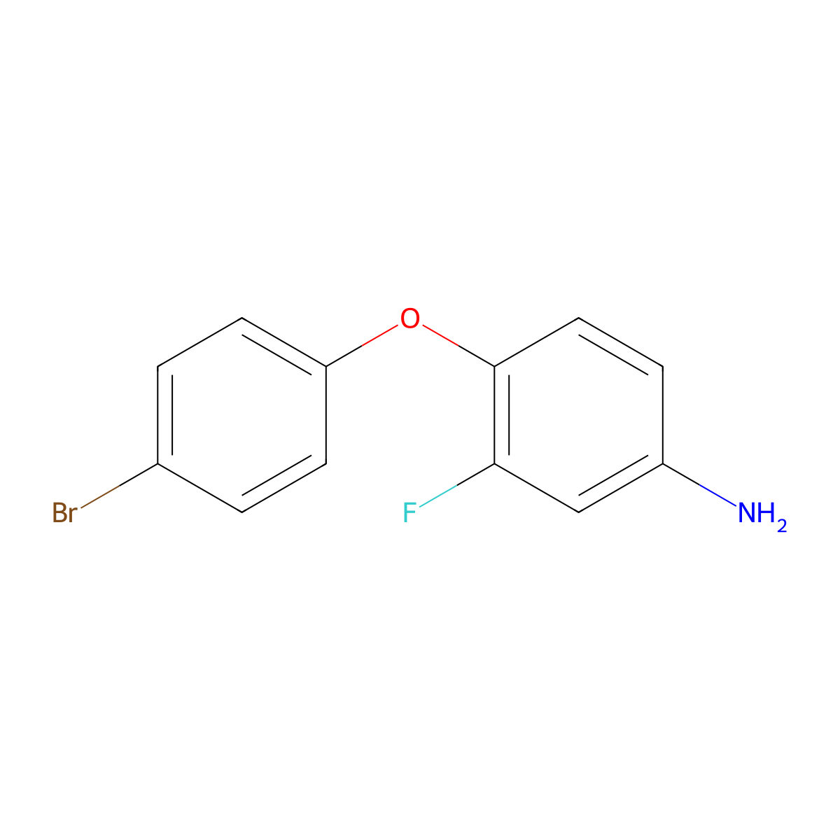 4-(4-Bromophenoxy)-3-fluoroaniline molecular structure, CAS 1038720-42-1
