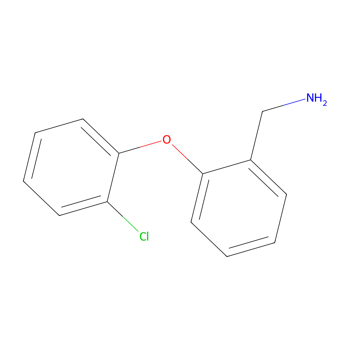 [2-(2-Chlorophenoxy)benzyl]amine molecular structure, CAS 1038721-62-8