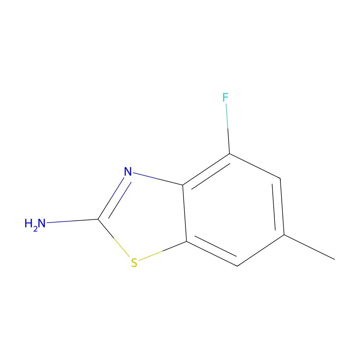 4-Fluoro-6-methylbenzo[d]thiazol-2-amine molecular structure, CAS 1038729-36-0