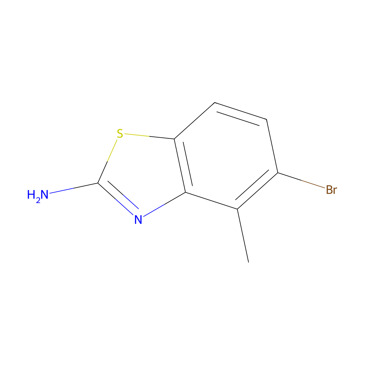 5-Bromo-4-methylbenzo[d]thiazol-2-amine molecular structure, CAS 103873-80-9