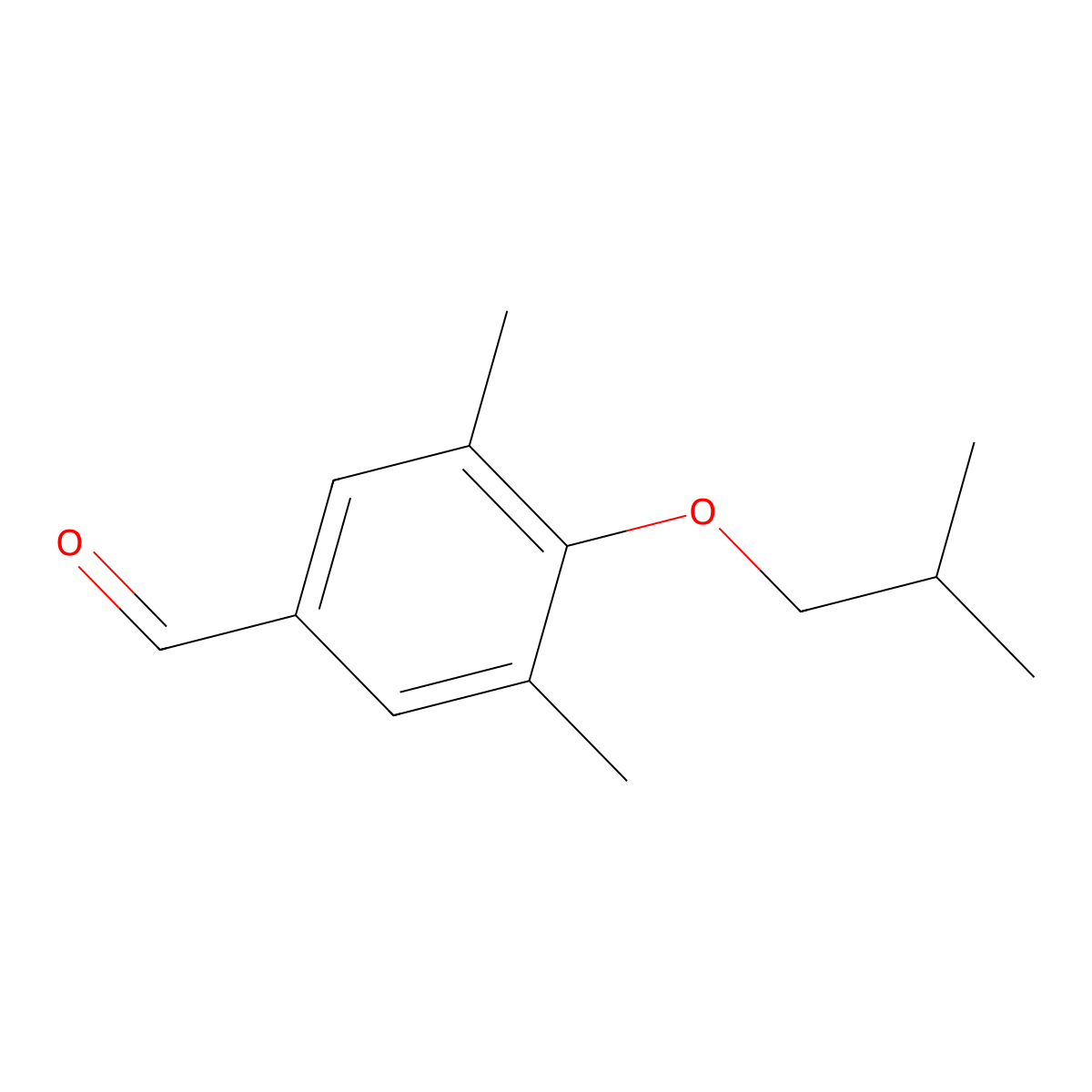 4-Isobutoxy-3,5-dimethylbenzaldehyde molecular structure, CAS 1038730-49-2