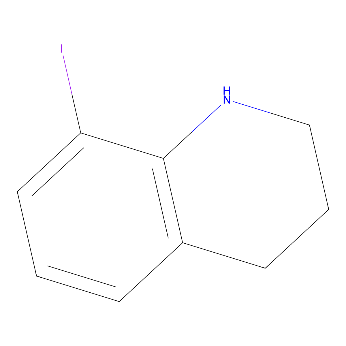 8-Iodo-1,2,3,4-tetrahydroquinoline molecular structure, CAS 1038731-97-3