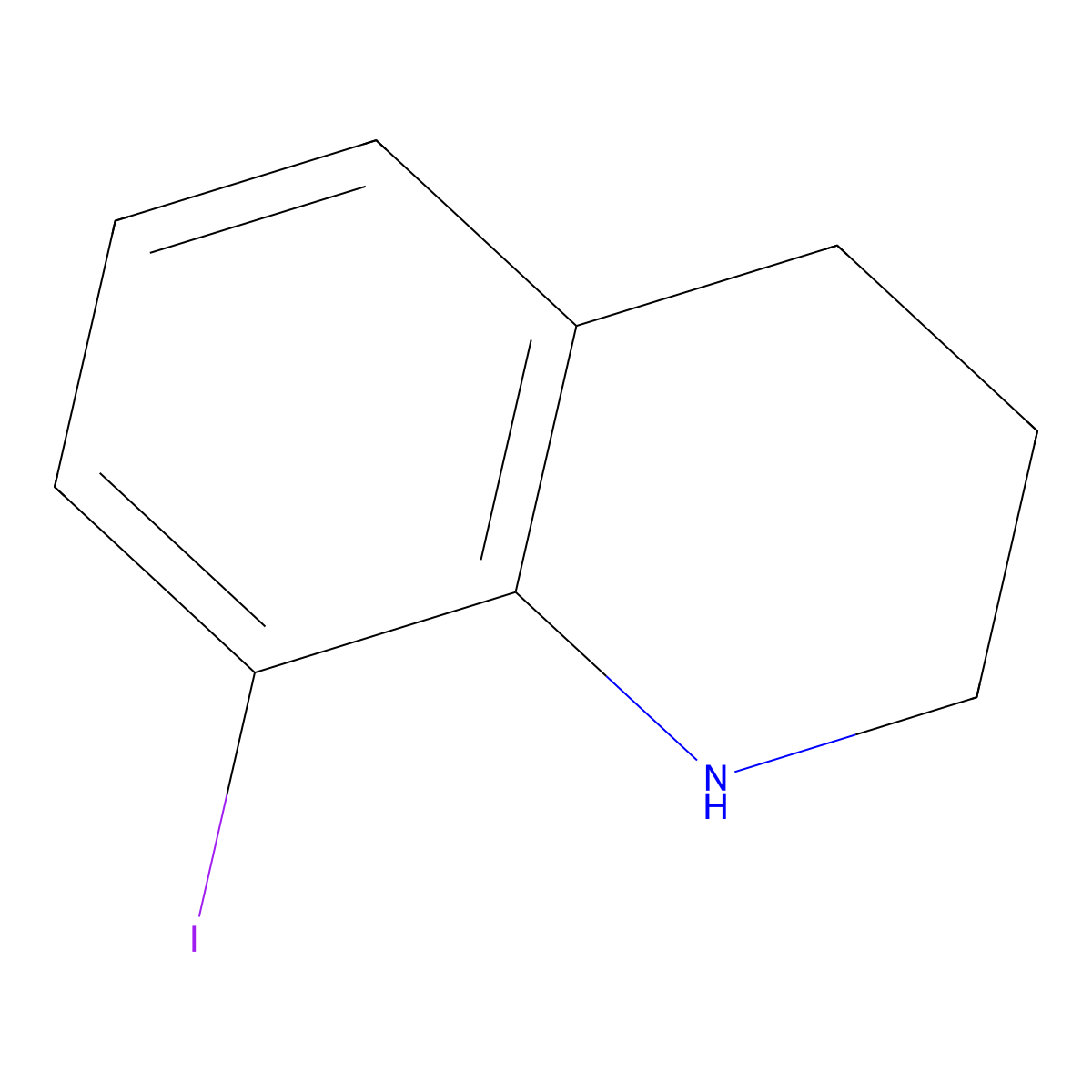 8-Iodo-1,2,3,4-tetrahydroquinoline molecular structure, CAS 1038731-97-3