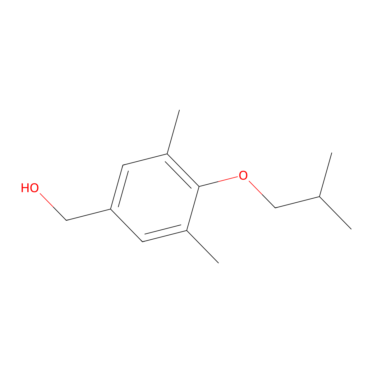(4-Isobutoxy-3,5-dimethylphenyl)methanol molecular structure, CAS 1038732-75-0