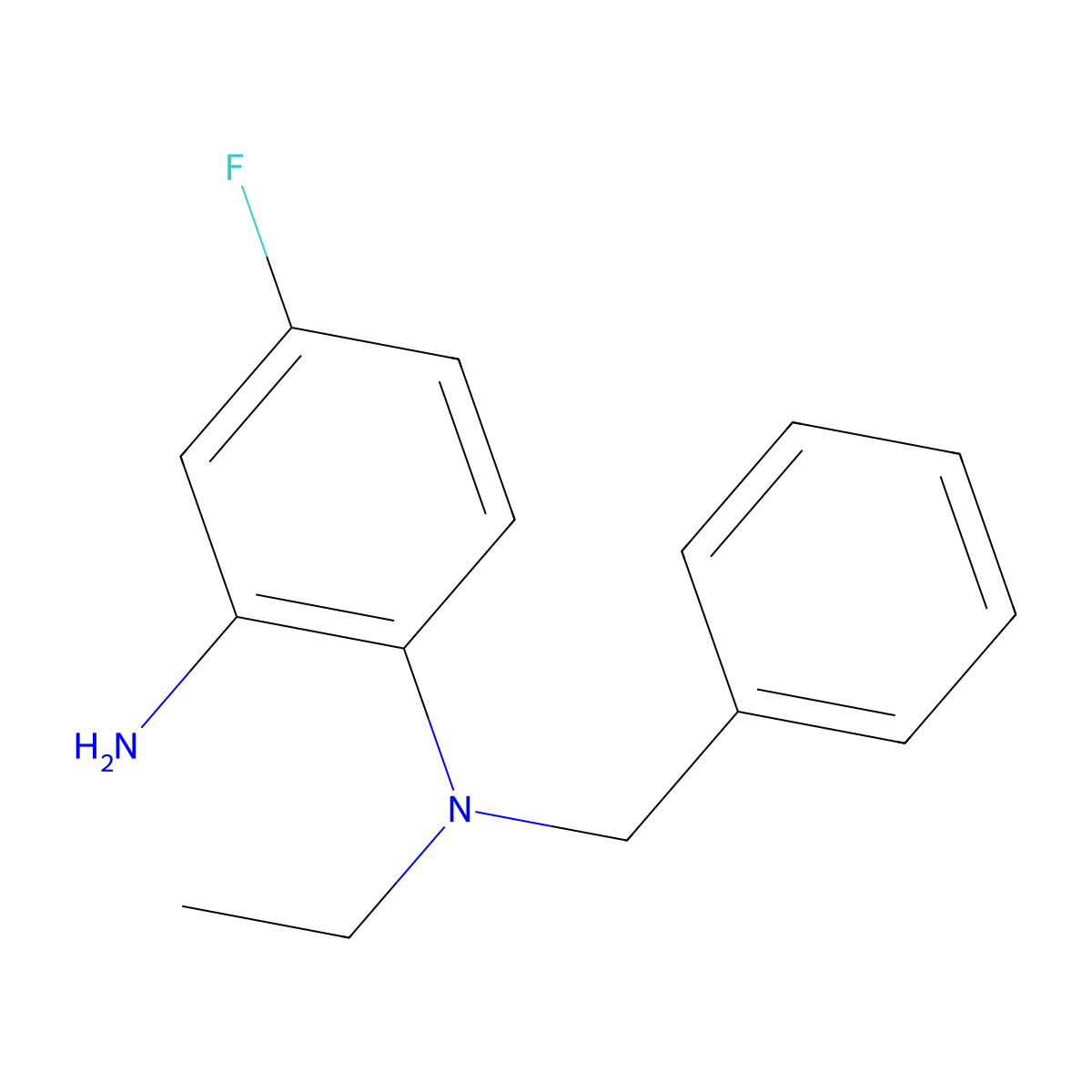 N1-Benzyl-N1-ethyl-4-fluorobenzene-1,2-diamine molecular structure, CAS 1038733-98-0