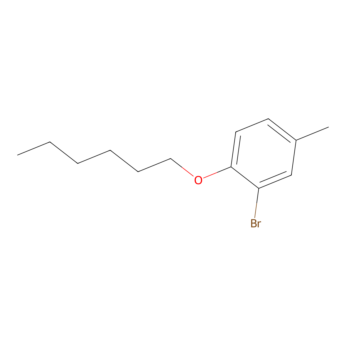 2-Bromo-1-(hexyloxy)-4-methylbenzene molecular structure, CAS 1038734-55-2