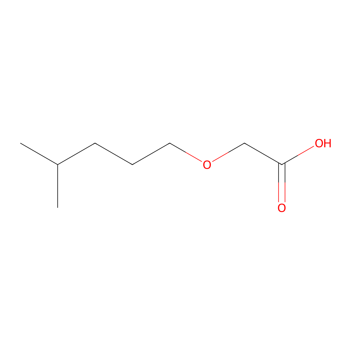 2-[(4-Methylpentyl)oxy]acetic acid molecular structure, CAS 1038734-77-8