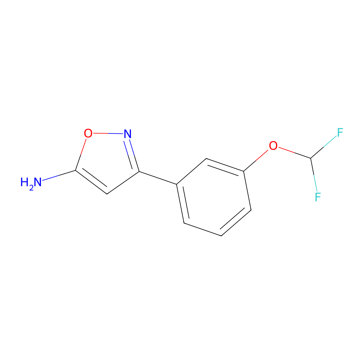 3-(3-(Difluoromethoxy)phenyl)isoxazol-5-amine molecular structure, CAS 1038738-40-7