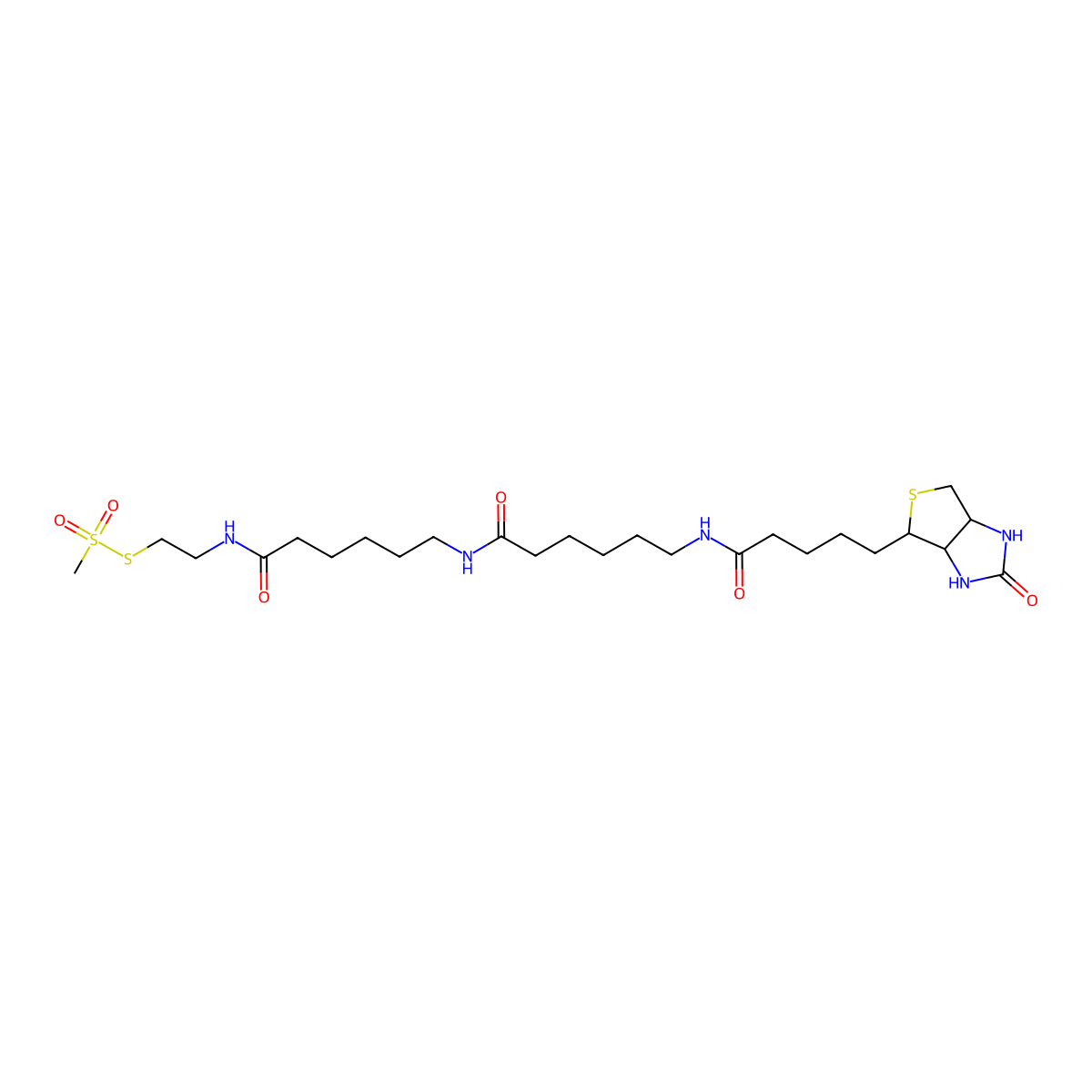 N-Biotinylcaproylaminocaproylaminoethyl Methanethiosulfonate molecular structure, CAS 1038749-81-3