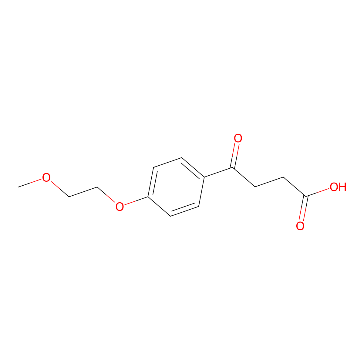 4-[4-(2-Methoxyethoxy)phenyl]-4-oxobutyric acid molecular structure, CAS 103876-89-7