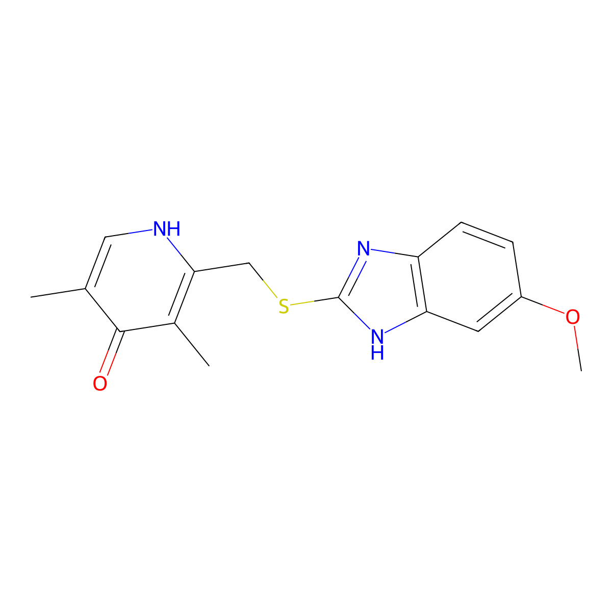 4-Hydroxyomeprazole sulfide molecular structure, CAS 103876-98-8