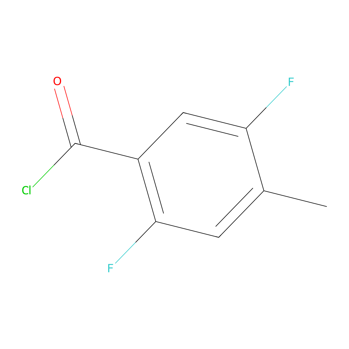 2,5-Difluoro-4-Methylbenzoyl chloride molecular structure, CAS 103877-56-1