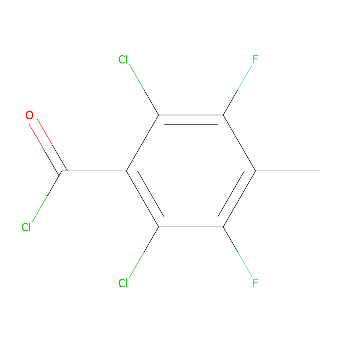 2,6-Dichloro-3,5-difluoro-4-methylbenzoyl chloride molecular structure, CAS 103877-77-6