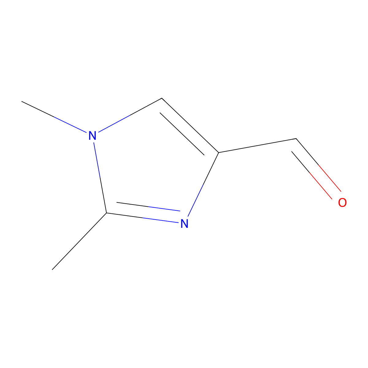 1,2-Dimethyl-1H-imidazole-4-carbaldehyde molecular structure, CAS 1038776-26-9