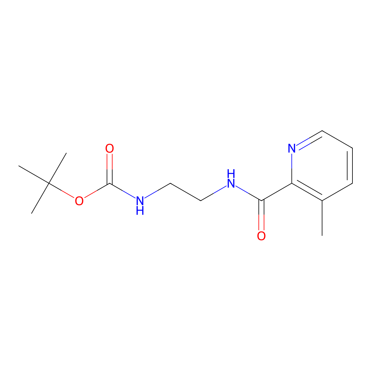 Tert-butyl (2-(3-methylpicolinamido)ethyl)carbamate molecular structure, CAS 103878-21-3