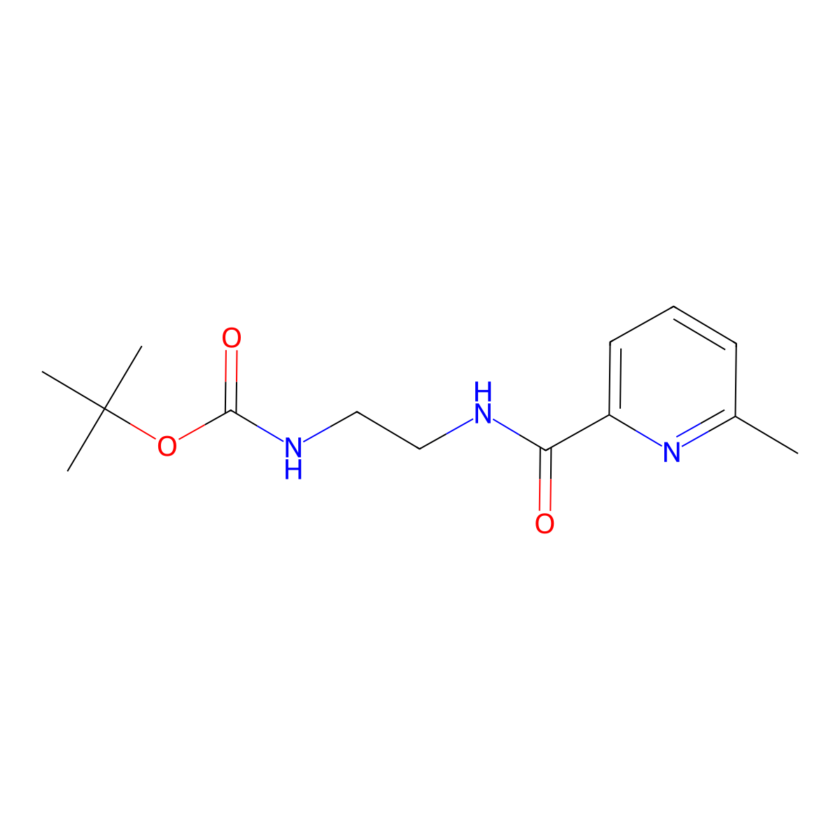 Tert-butyl (2-(6-methylpicolinamido)ethyl)carbamate molecular structure, CAS 103878-24-6