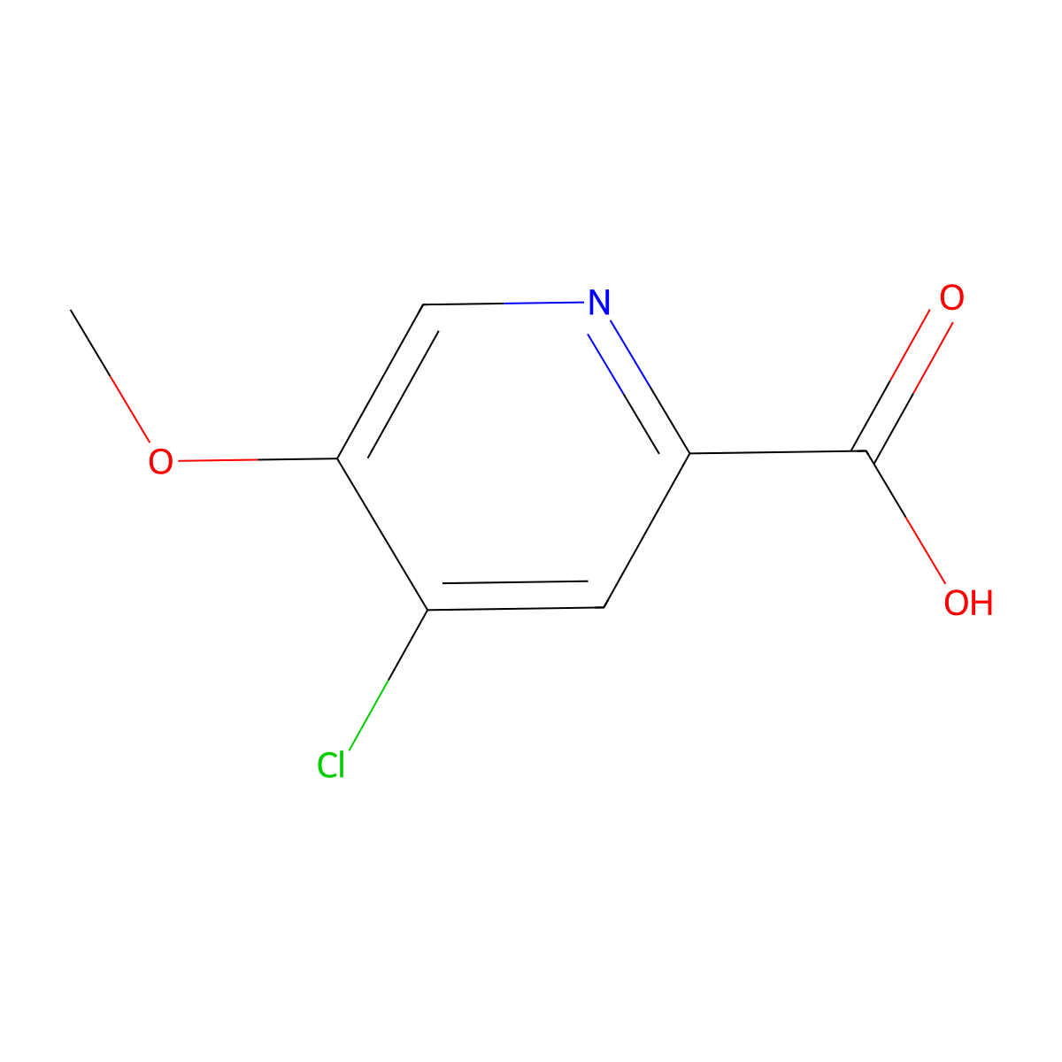 4-Chloro-5-methoxypicolinic acid molecular structure, CAS 103878-33-7