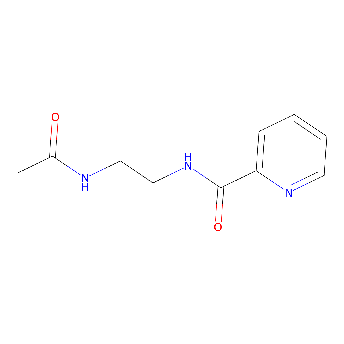 N-[2-(acetylamino)ethyl]-2-pyridinecarboxamide molecular structure, CAS 103878-42-8