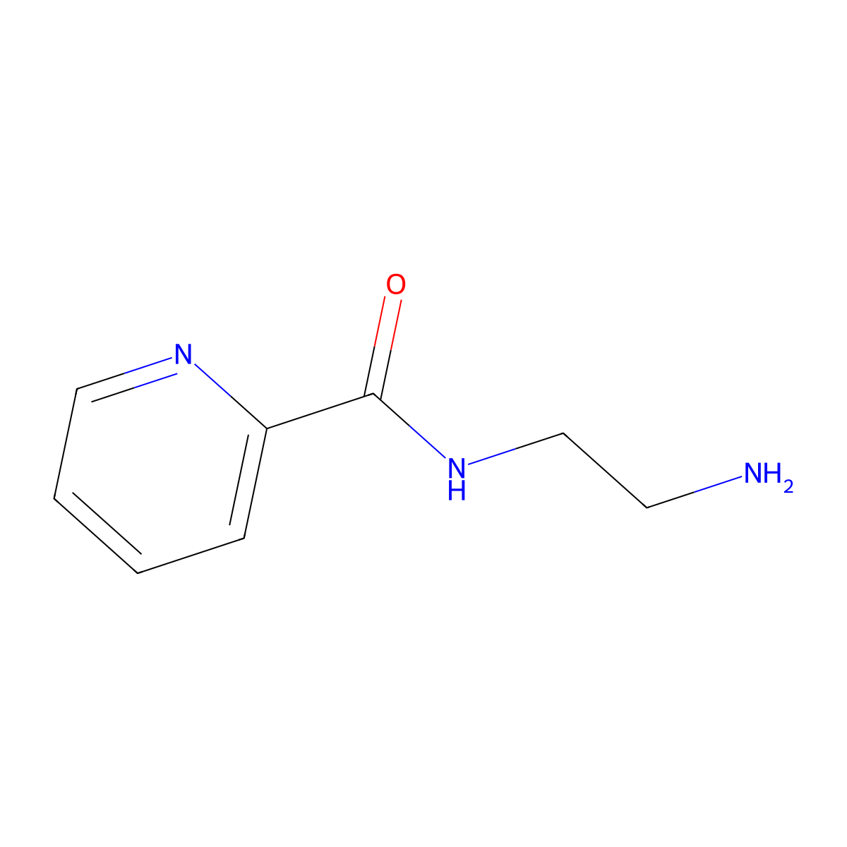 N-(2-aminoethyl)pyridine-2-carboxamide molecular structure, CAS 103878-43-9