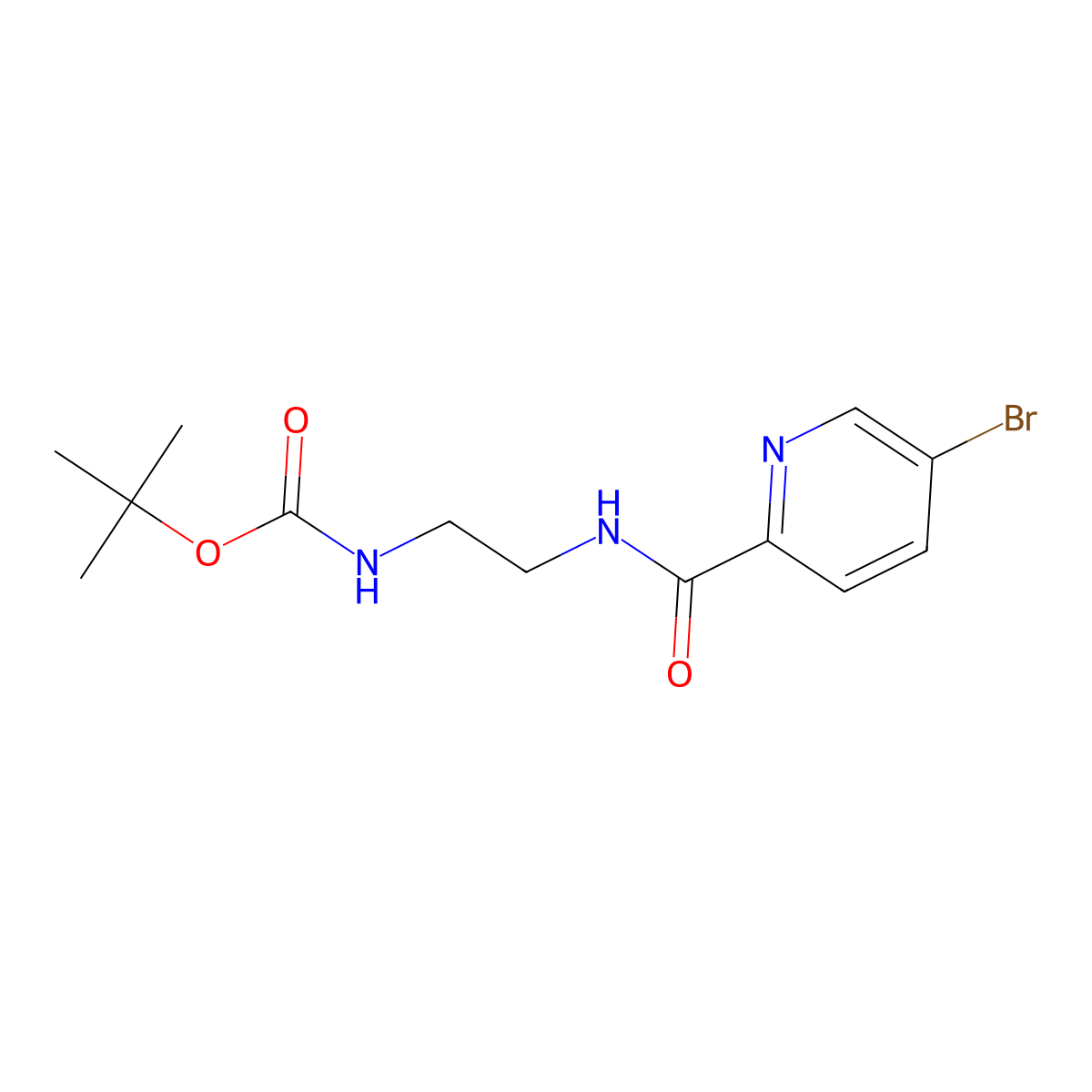 tert-butyl N-{2-[(5-bromopyridin-2-yl)formamido]ethyl}carbamate molecular structure, CAS 103878-47-3