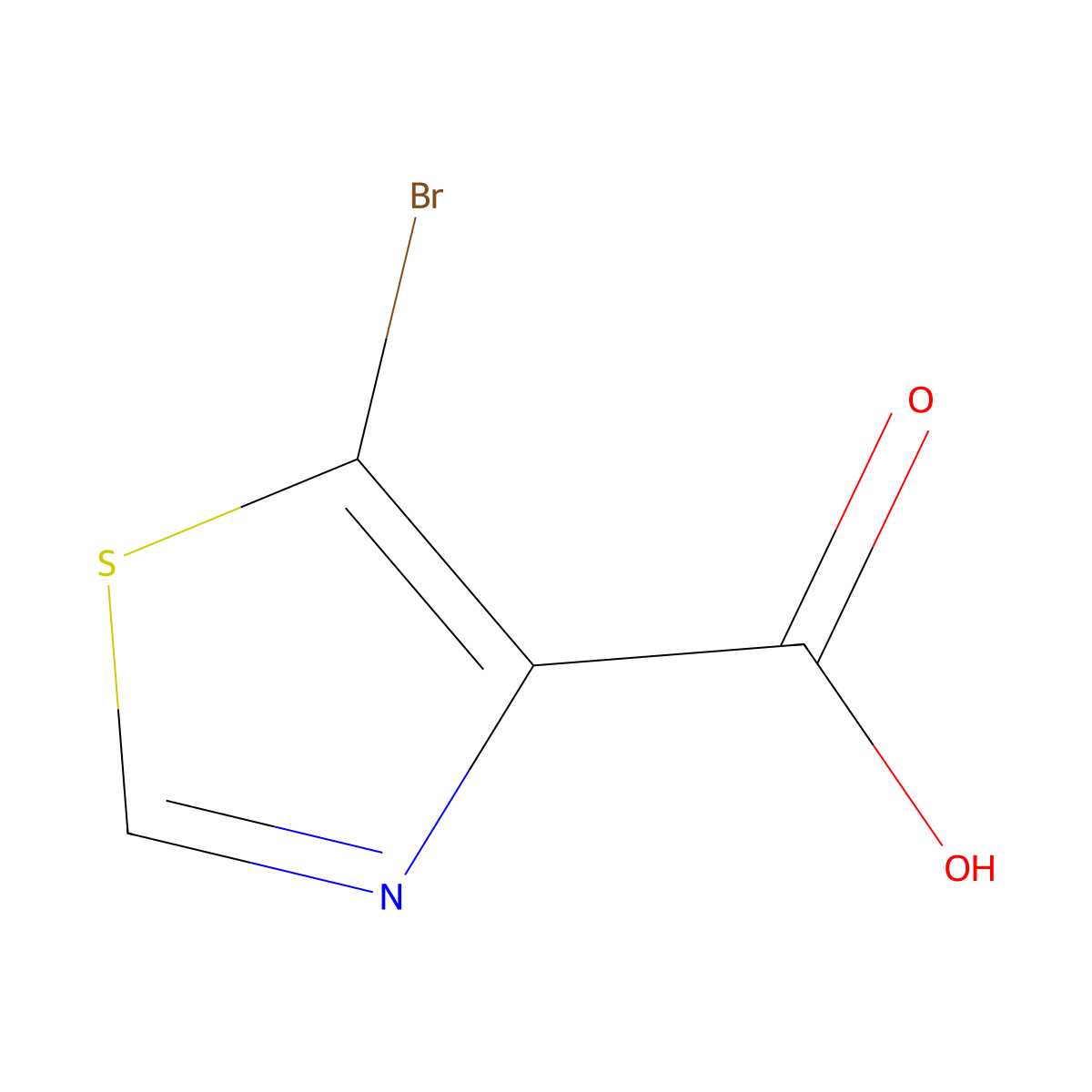 5-Bromo-1,3-thiazole-4-carboxylic acid molecular structure, CAS 103878-58-6